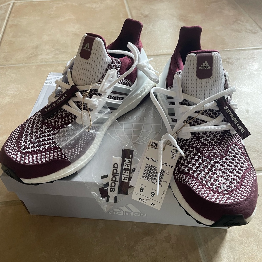 Adidas Ultra boost 1.0 Texas A&M edition. NWT